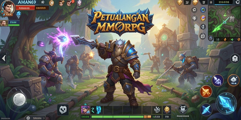 Tampilan mendebarkan dari gameplay MMORPG AMAN69 yang memikat.