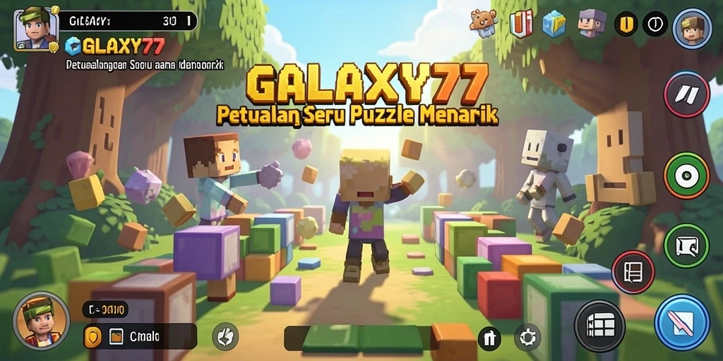 Tampilan gameplay menarik dari GALAXY77 dengan teka-teki yang menantang.