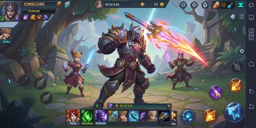 Tampilan gameplay IDNSCORE yang mendebarkan di dunia ARPG.