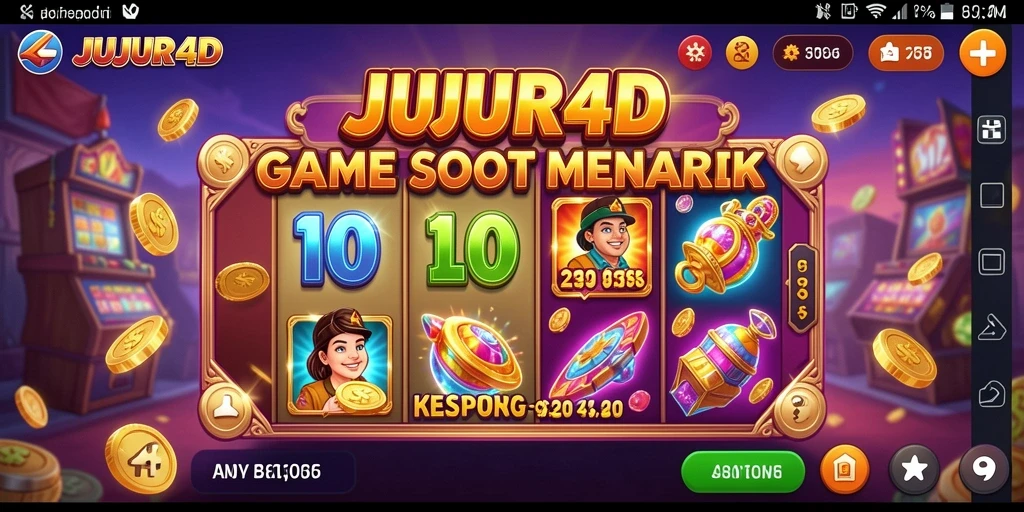 Screenshot utama JUJUR4D menampilkan pengalaman bermain slot yang seru.