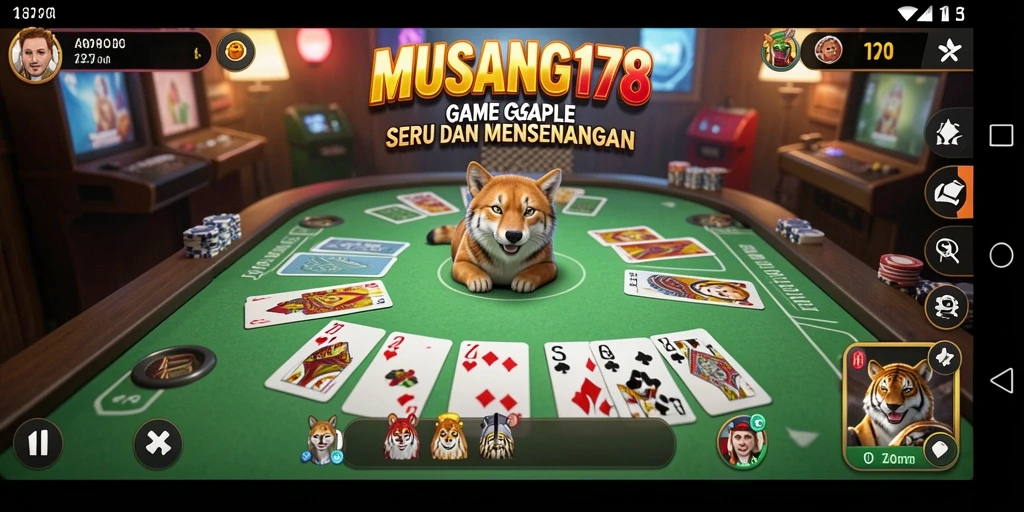Tampilan menarik dari gameplay Gaple di MUSANG178.