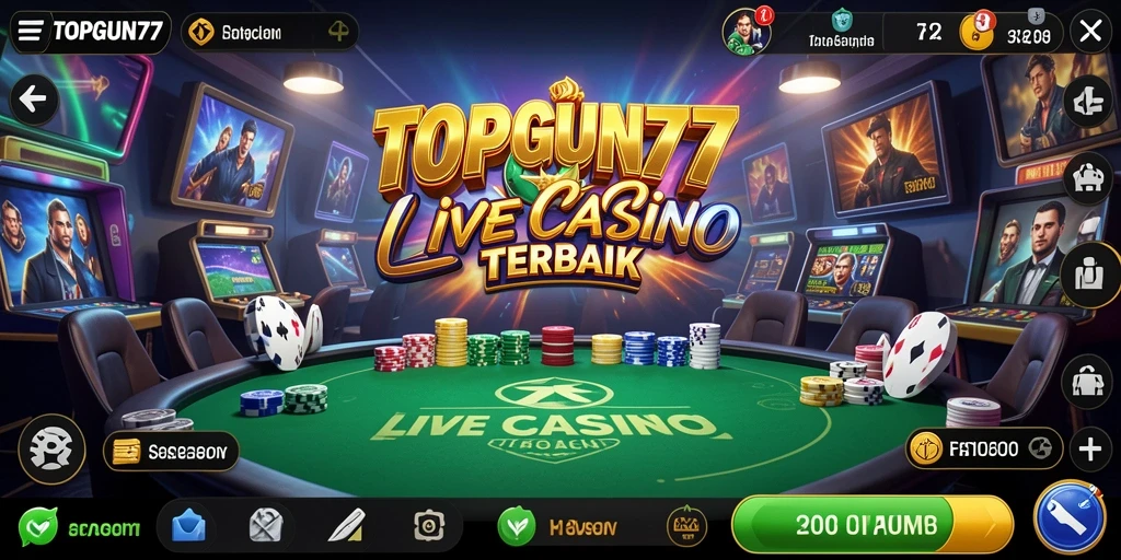 Gameplay seru di TOPGUN77 dengan dealer langsung.